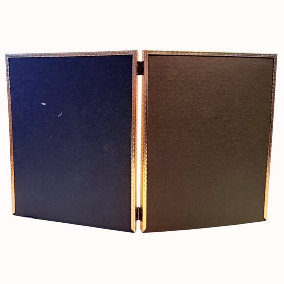 Gold Tone Double Hinged Picture Frame VTG Chic Photos Ornate Edging 8" x 10" - Picture 5 of 13